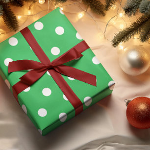 Green Polka Dot Wrapping Paper