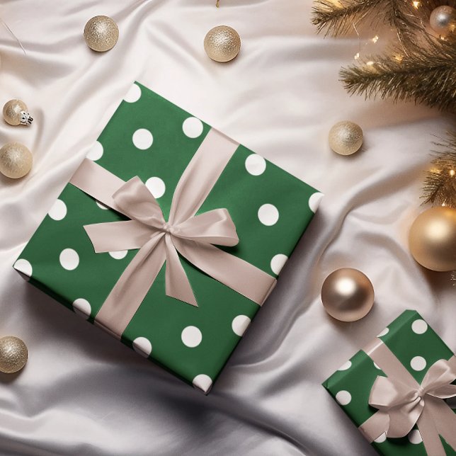 Green Polka Dot Wrapping Paper (Creator Uploaded)