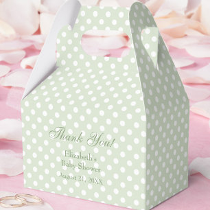 Green Polka Dots Baby Shower Favour Box