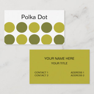 Green Polka Dots Business Card