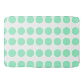 Green Polka Dots Design Bath Mat