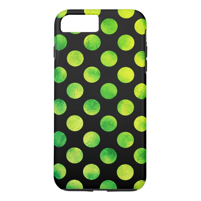 Green Polka Dots Faded Case-Mate iPhone Case (Back)
