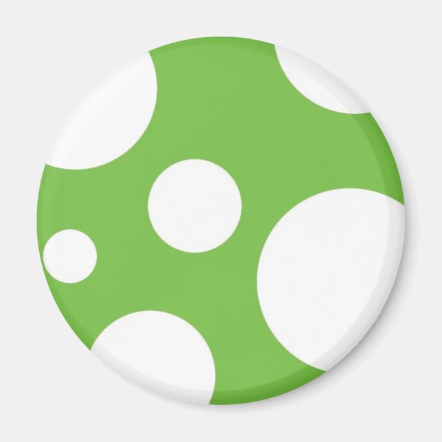 Green Polka Dots Magnet (Front)