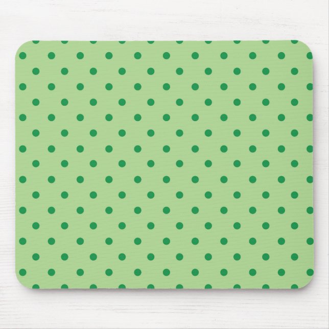 Green Polka Dots Mouse Mat (Front)