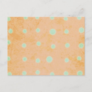 Green polka dots Orange Chic Postcard