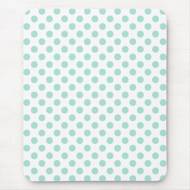 Green Polka Dots Pattern Dot Pattern Illustrator T Mouse Mat (Front)