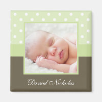 Green Polka Dots Photo Frame