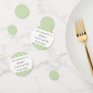 Green Polka Dots, Polka Dot Pattern, Baby Shower Confetti