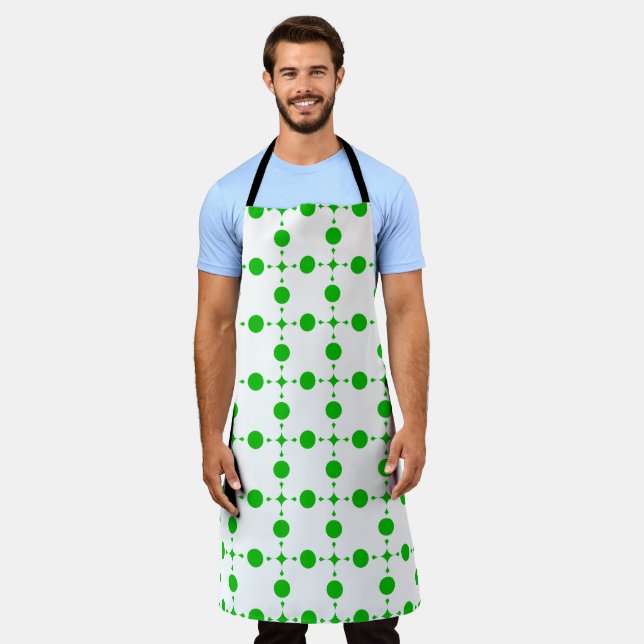 Green Polka Dots, Polka Dot Pattern, Dots, Dotted Apron (Worn)
