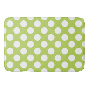 Green Polka Dots, Polka Dot Pattern, Dots, Dotted Bath Mat