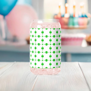 Green Polka Dots, Polka Dot Pattern, Dots, Dotted Can Glass