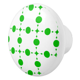Green Polka Dots, Polka Dot Pattern, Dots, Dotted Ceramic Knob