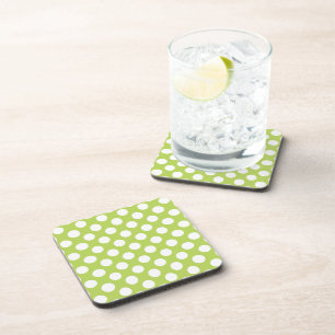 Green Polka Dots, Polka Dot Pattern, Dots, Dotted Coaster