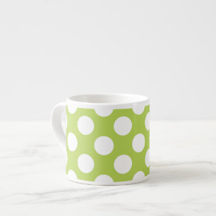 Green Polka Dots, Polka Dot Pattern, Dots, Dotted Espresso Cup