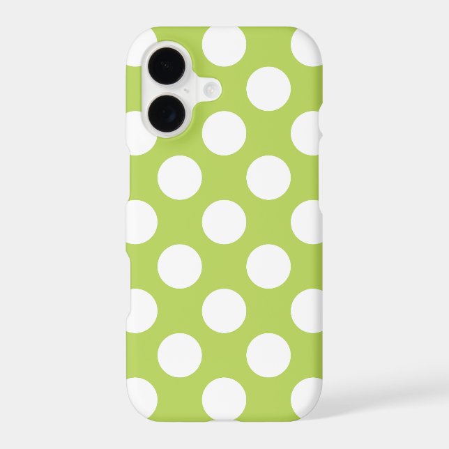 Green Polka Dots, Polka Dot Pattern, Dots, Dotted iPhone Case (Back)