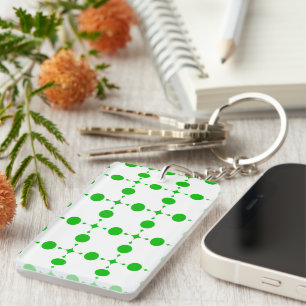 Green Polka Dots, Polka Dot Pattern, Dots, Dotted Key Ring