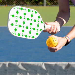 Green Polka Dots, Polka Dot Pattern, Dots, Dotted Pickleball Paddle