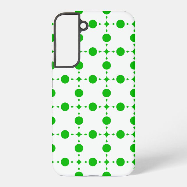 Green Polka Dots, Polka Dot Pattern, Dots, Dotted Samsung Galaxy S22+ Case (Back)