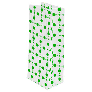 Green Polka Dots, Polka Dot Pattern, Dots, Dotted Wine Gift Bag