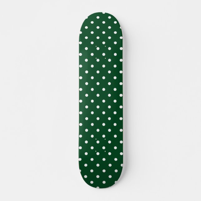Green Polka Dots Skateboard Deck (Front)