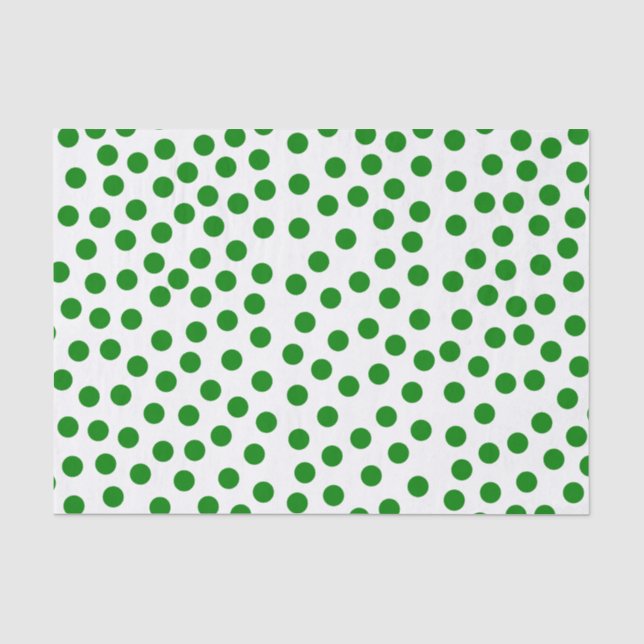 Green Polka Dots Tissue Paper (Front)