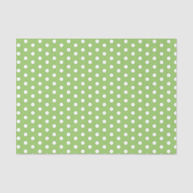 Green Polka Dots Tissue Paper (Front)