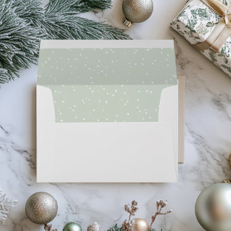 Green polkadot  envelope