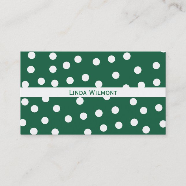 Green Polkadots Business Card (Front)