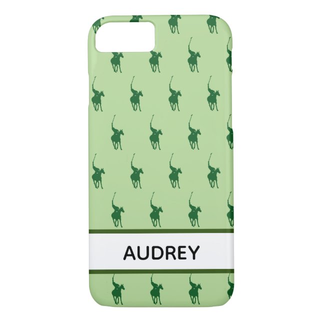 Green Polo Player Case-Mate iPhone Case (Back)