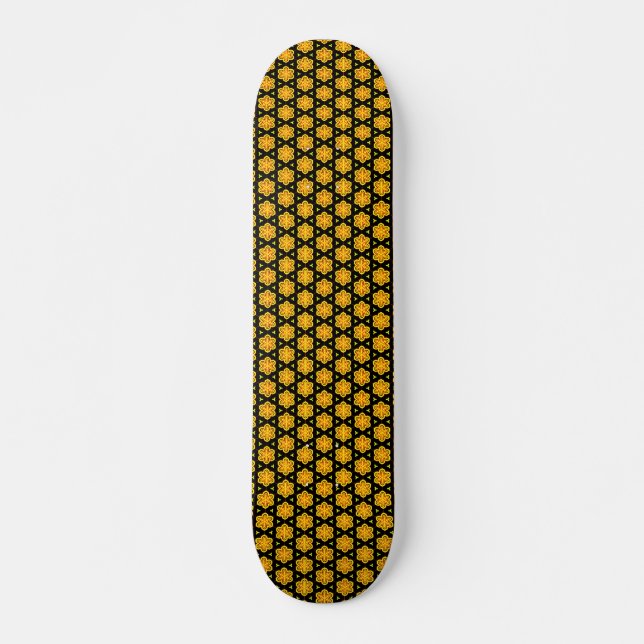 Green Polygon Pattern Skateboard (Front)