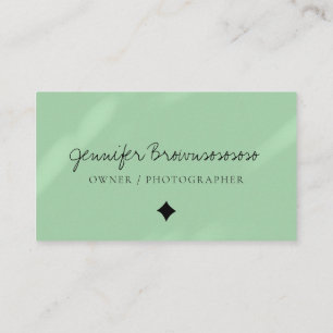 Green Pool Modern Colour Handwritten Social Media Business Card