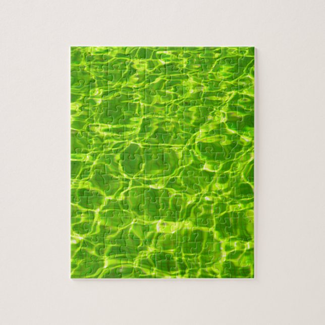 Green Pool Water Patterns Neon Colourful Bright Jigsaw Puzzle (Vertical)