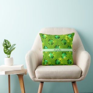 Green Popular St Patrick's Day Clover Collection Cushion