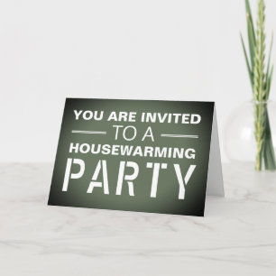Green Poster Housewarming Party Invitation