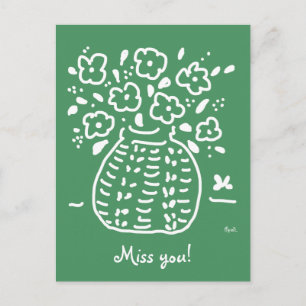 Green Posy postcard