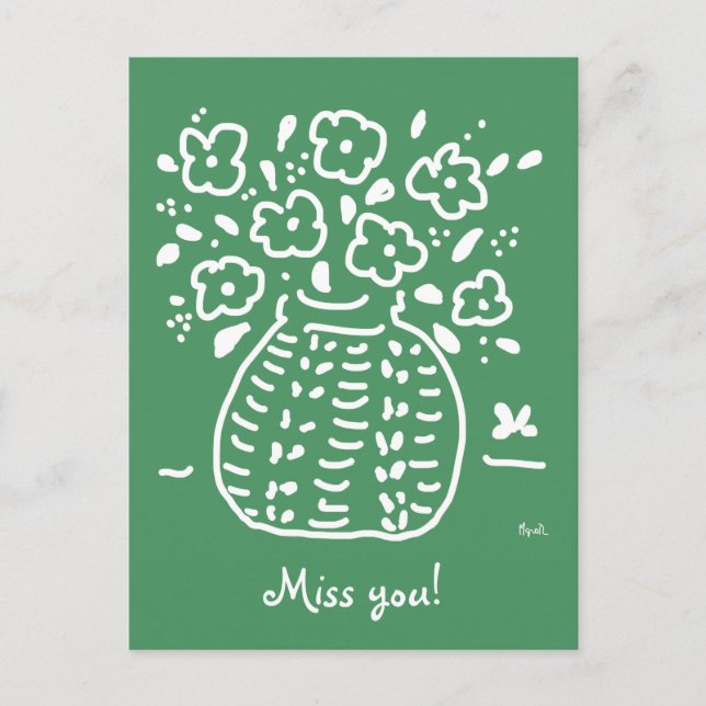 Green Posy postcard (Front)