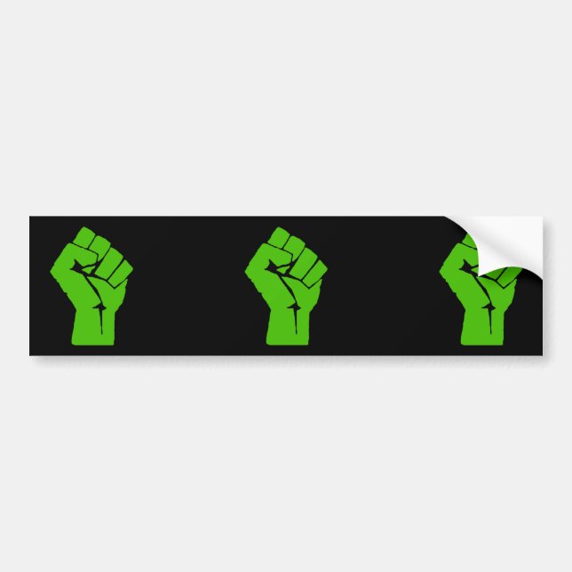 Green power bumper sticker (Front)