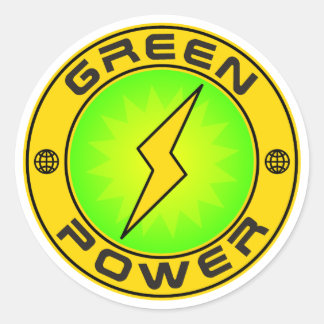 Green Power III Classic Round Sticker