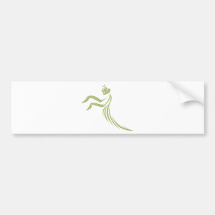 Green Praying Mantis Logo Bumper Sticker