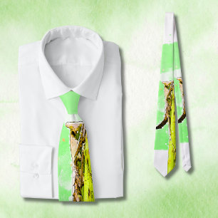 Green Praying Mantis Unique Father's Day  Tie