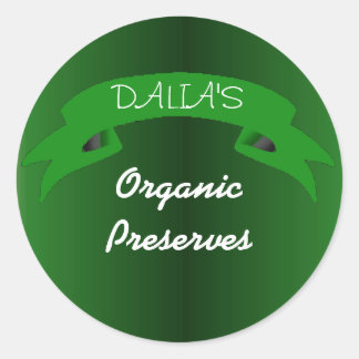 Green preserves jelly and jam label