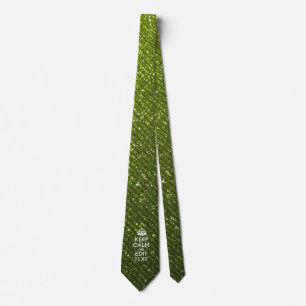 Green Print Personalise Your Keep Calm Gift Tie