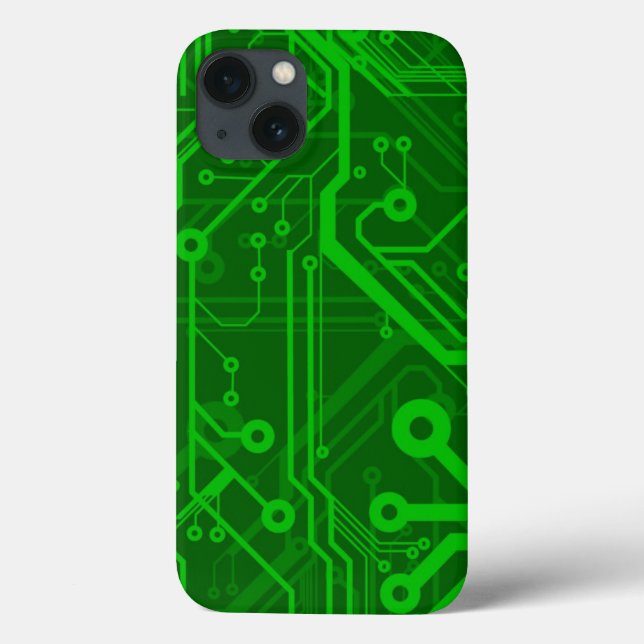 Green Printed Circuit Board Pattern Case-Mate iPhone Case (Back)