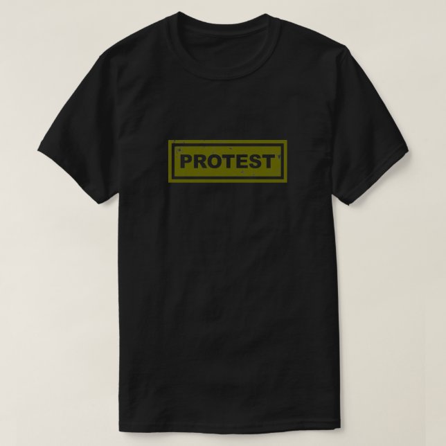 Green Protest Sign T-Shirt (Design Front)