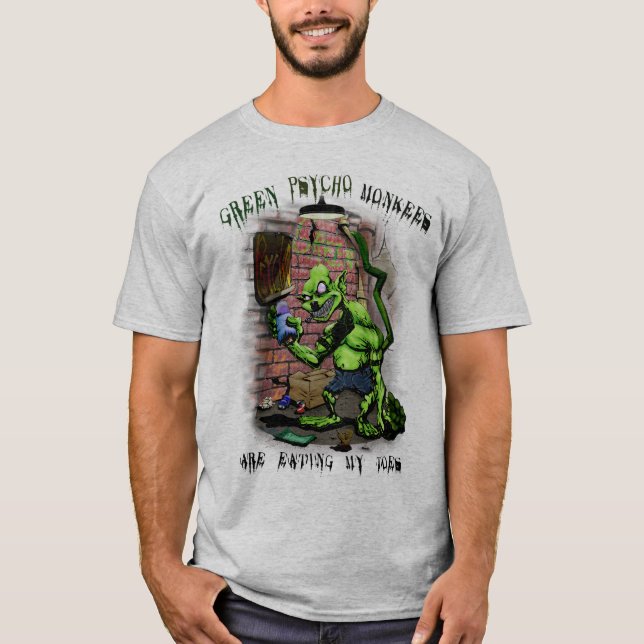 Green Psycho Monkees T-Shirt (Front)