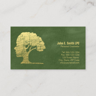 Green Psychologist Personal Counsellor Appointment Card