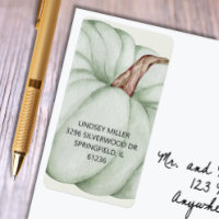 Green Pumpkin Baby Shower Return Address