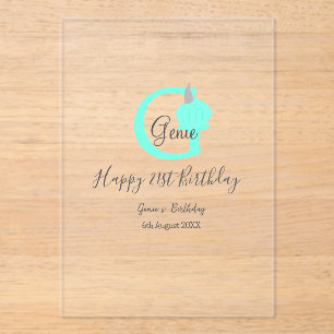 Green pumpkin fall birthday 21st grey pastel acrylic invitations