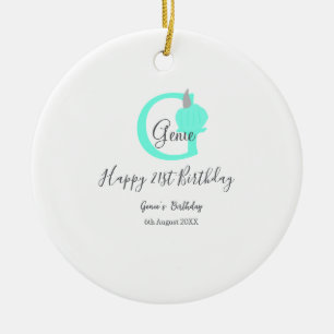 Green pumpkin fall birthday 21st grey pastel ceramic tree decoration
