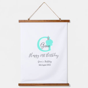 Green pumpkin fall birthday 21st grey pastel hanging tapestry